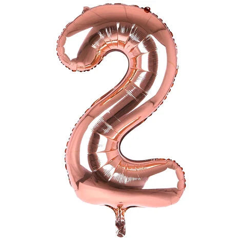 Blow up Number balloons Rose Gold