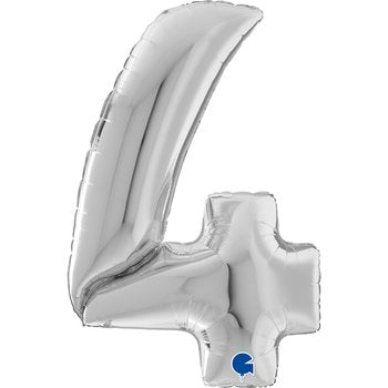 Blow Up Number balloons Silver
