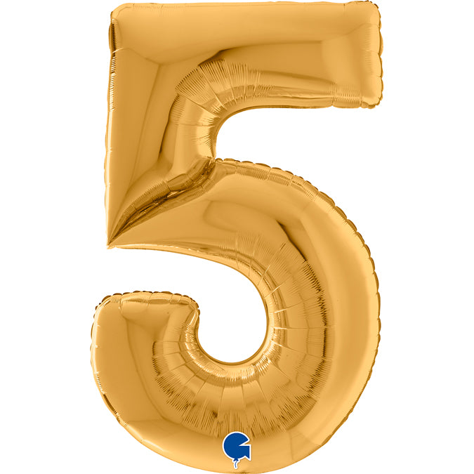 Blow Up Number balloons Gold