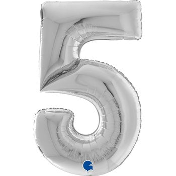 Blow Up Number balloons Silver