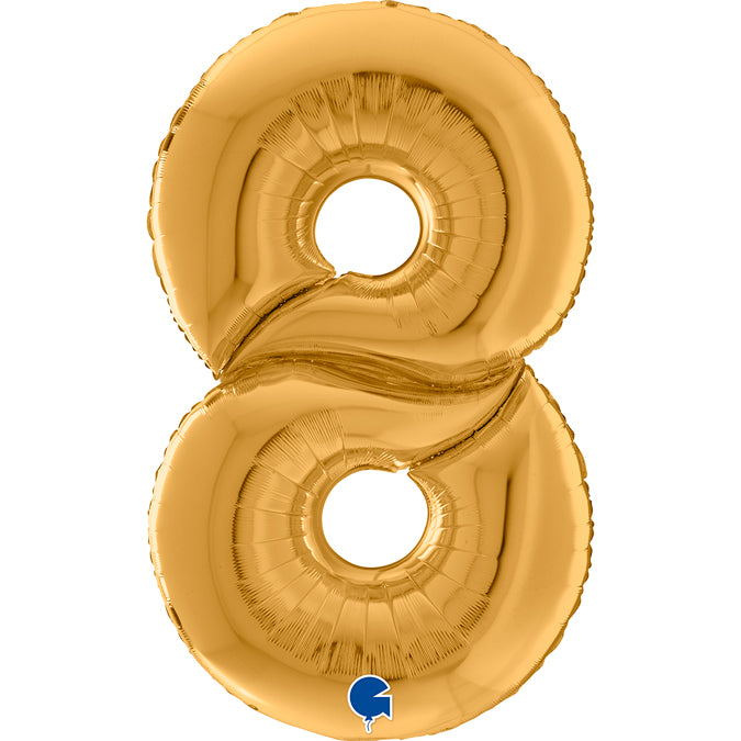 Blow Up Number balloons Gold