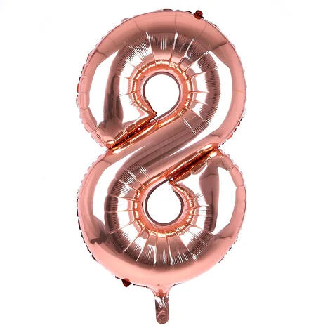 Blow up Number balloons Rose Gold