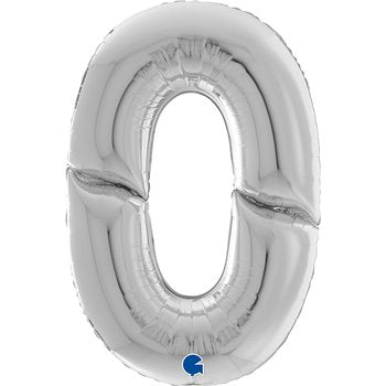 Blow Up Number balloons Silver