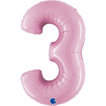 Pink blow up number balloons