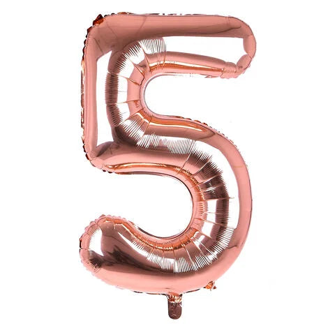 Blow up Number balloons Rose Gold