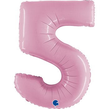 Pink blow up number balloons