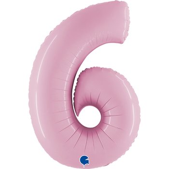 Pink blow up number balloons