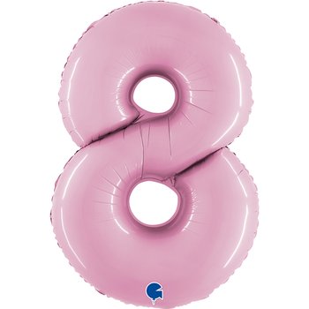 Pink blow up number balloons