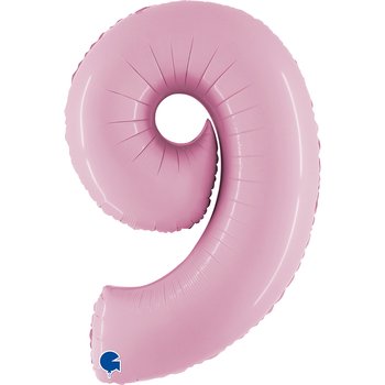 Pink blow up number balloons