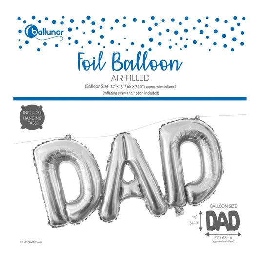 Blow up Balloons Dad Silver